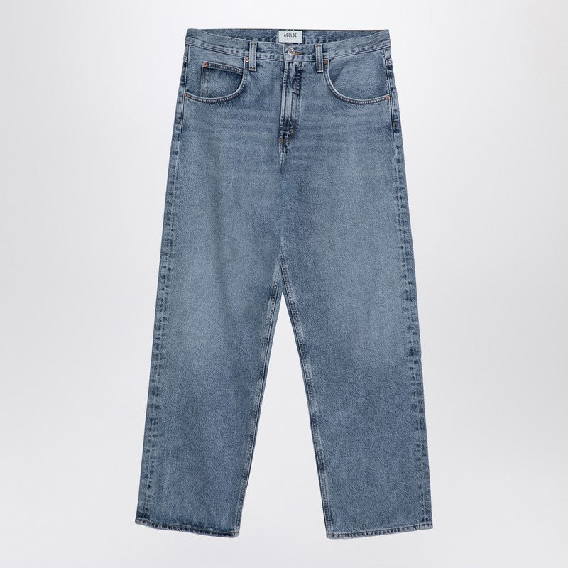 LIGHT BLUE BAGGY JEANS IN ORGANIC DENIM - 1