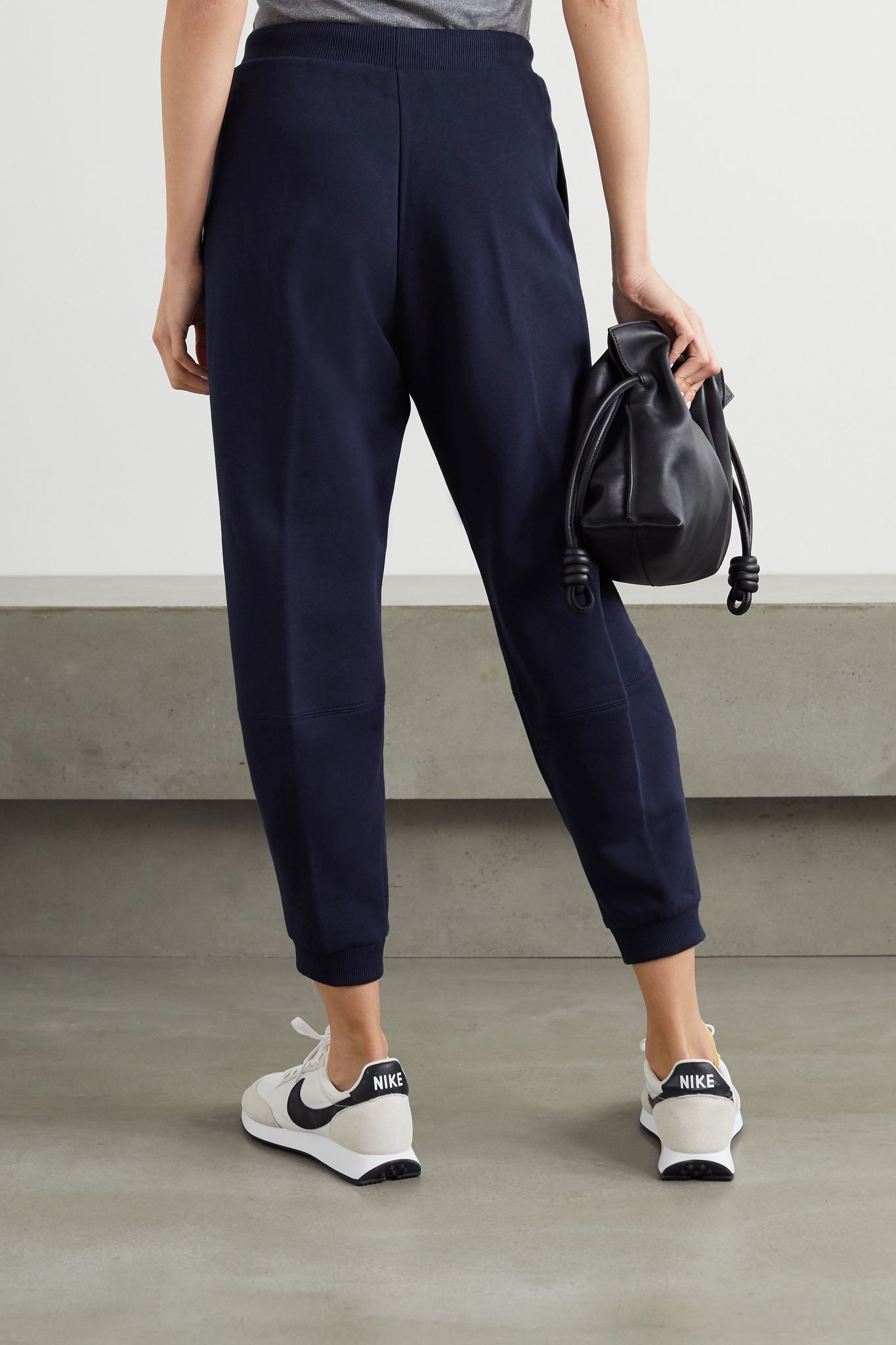 + NET SUSTAIN cropped organic cotton-jersey track pants - 3