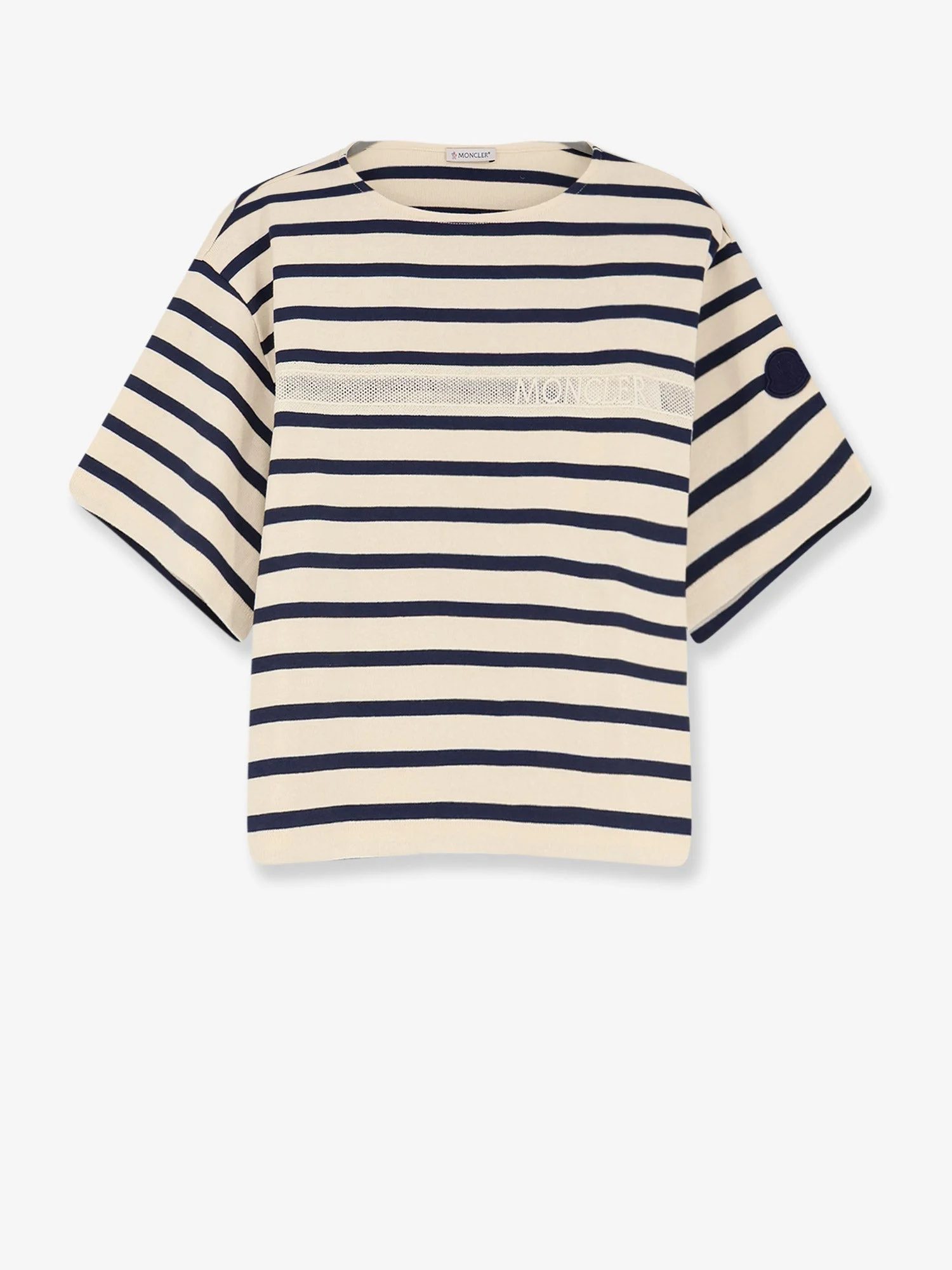 Moncler Cotton T-Shirt With Striped Pattern - 1