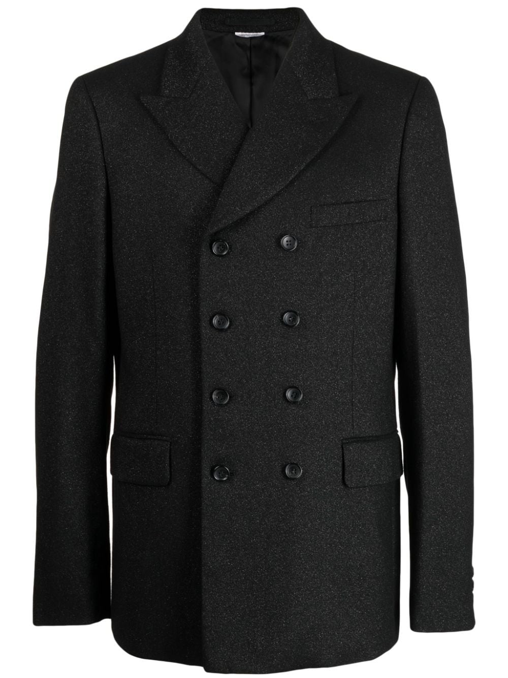 textured-finish peak-lapels blazer - 1