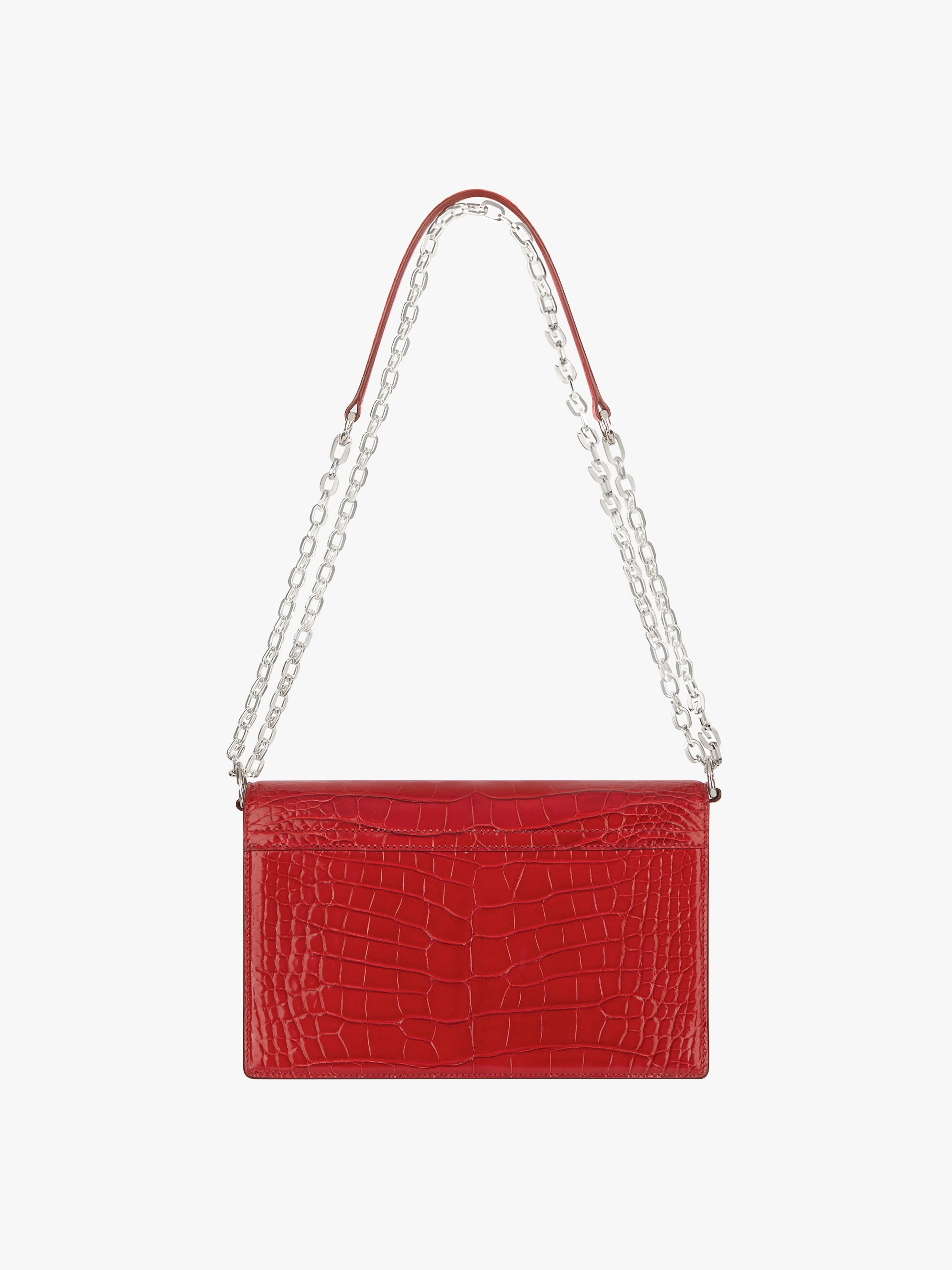 4G MEDIUM BAG IN ALLIGATOR WITH CHAIN - 5