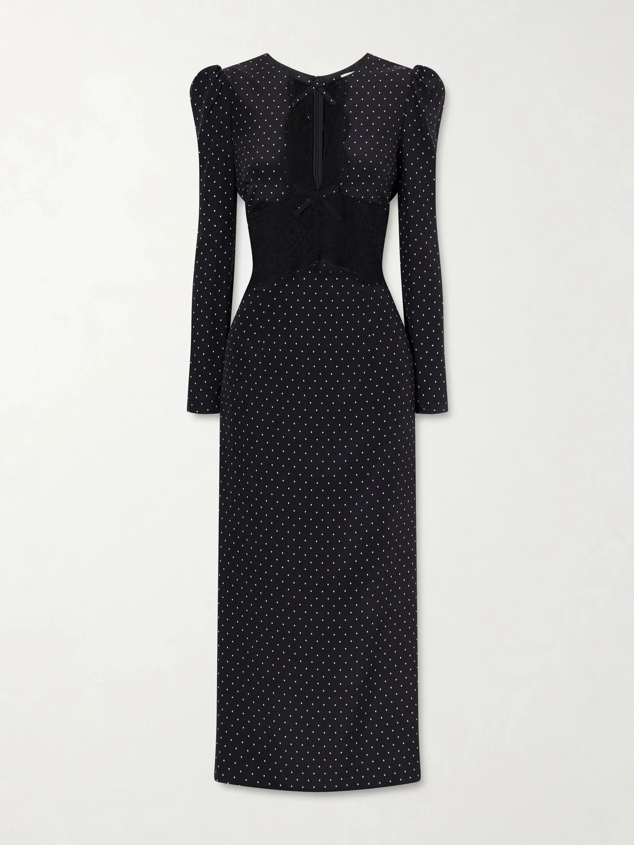 alessandra rich polka dot silk midi dress Alessandra Rich Polka Dot Silk Midi Dress  UFO No More
