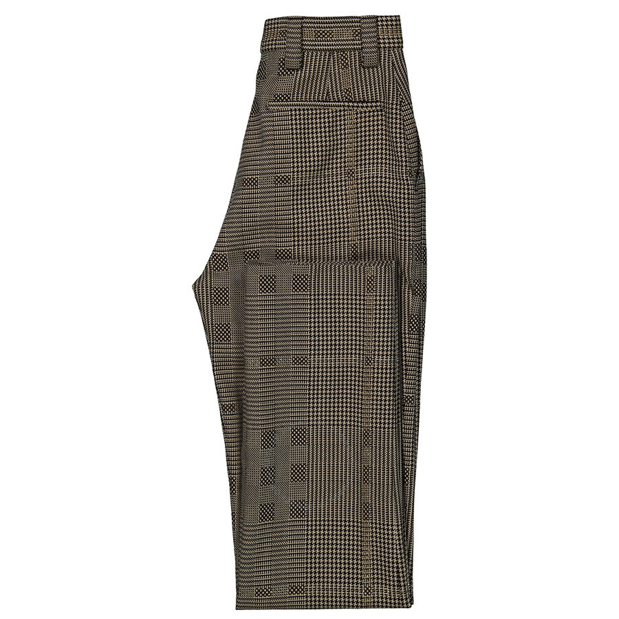 Burberry Ladies Brown Check Wool Jacquard Tailored Trousers - 7