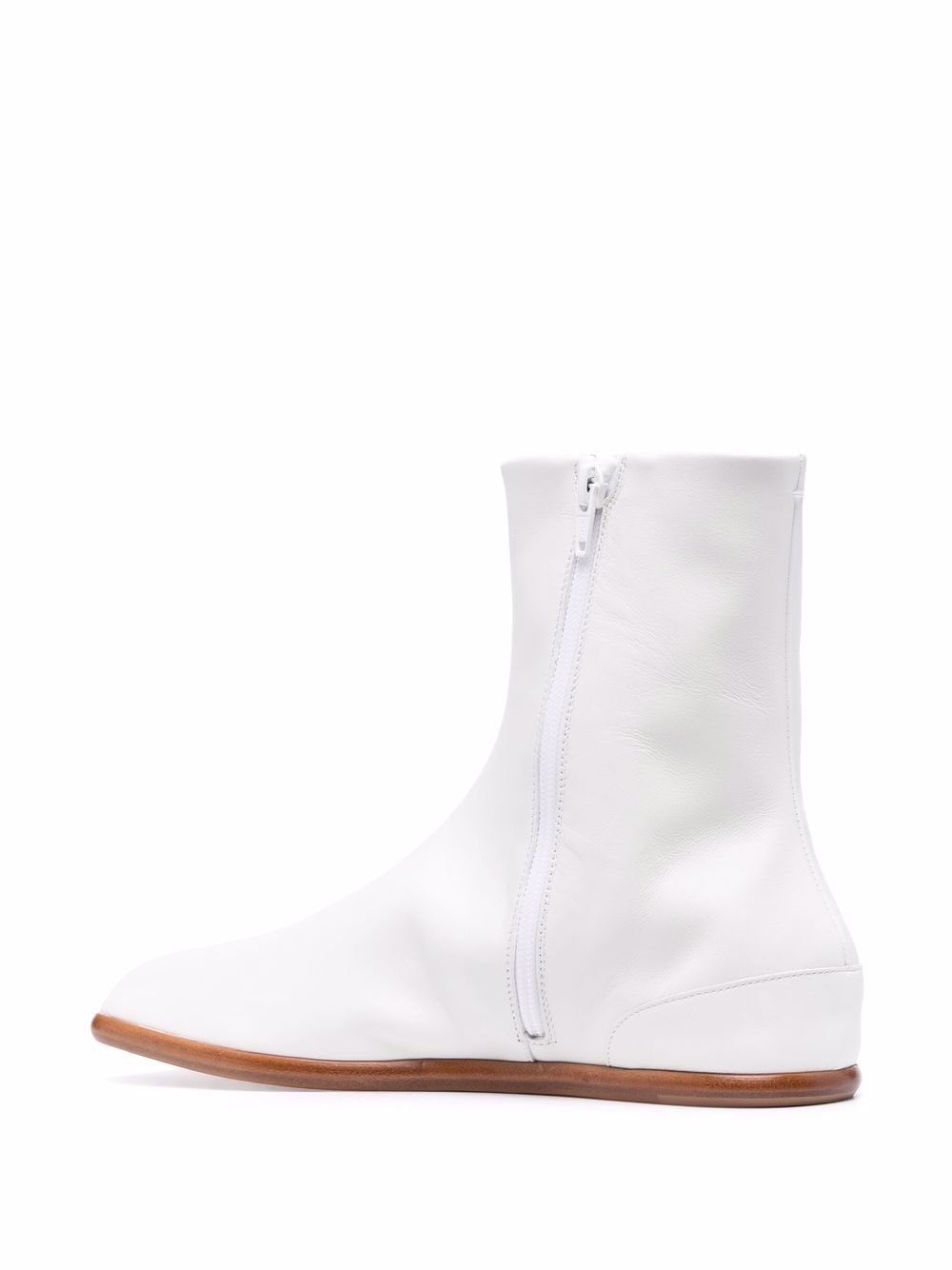 Tabi flat-sole zipped ankle boots - 3