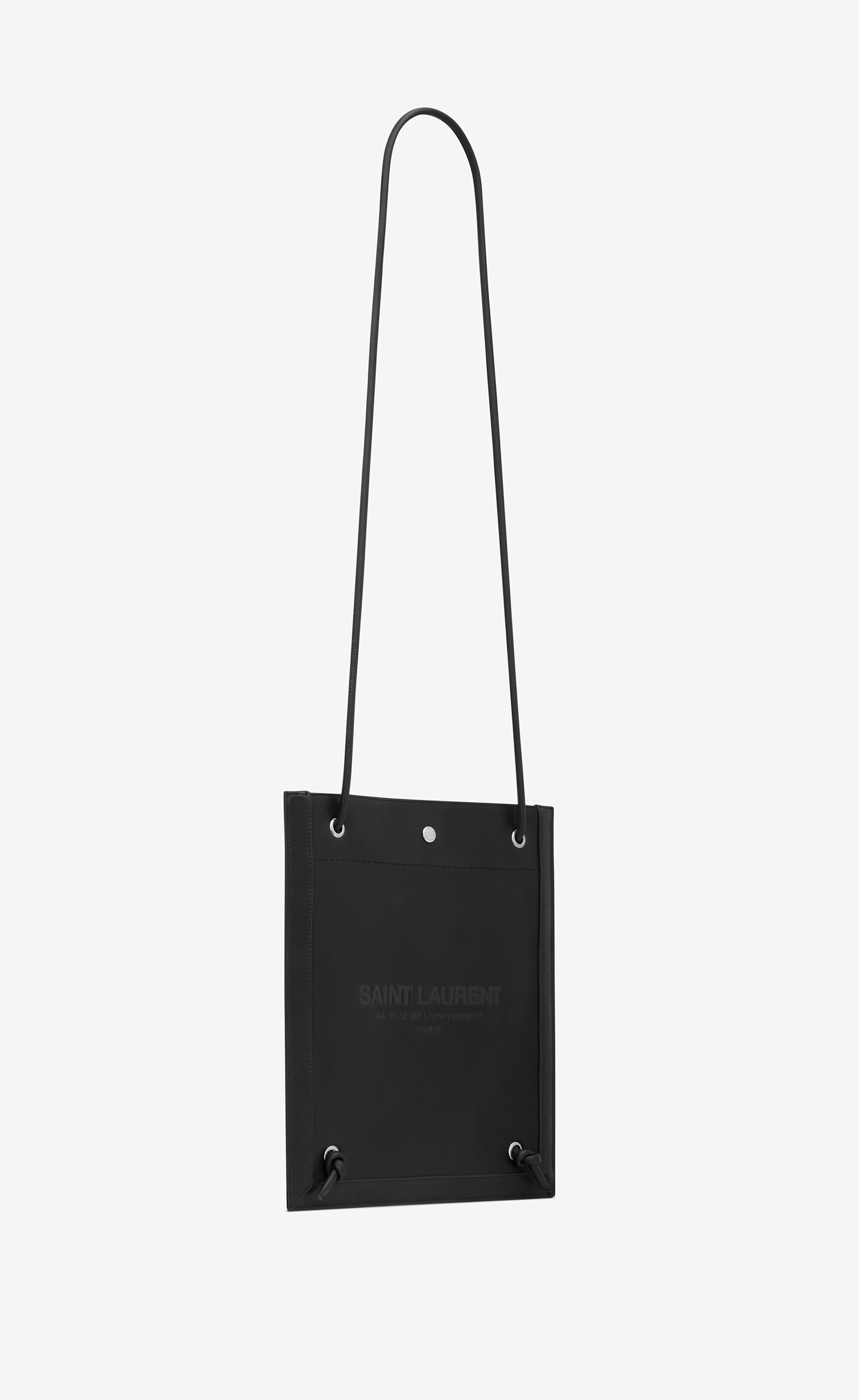 universite flat crossbody bag in vegetable-tanned leather - 4
