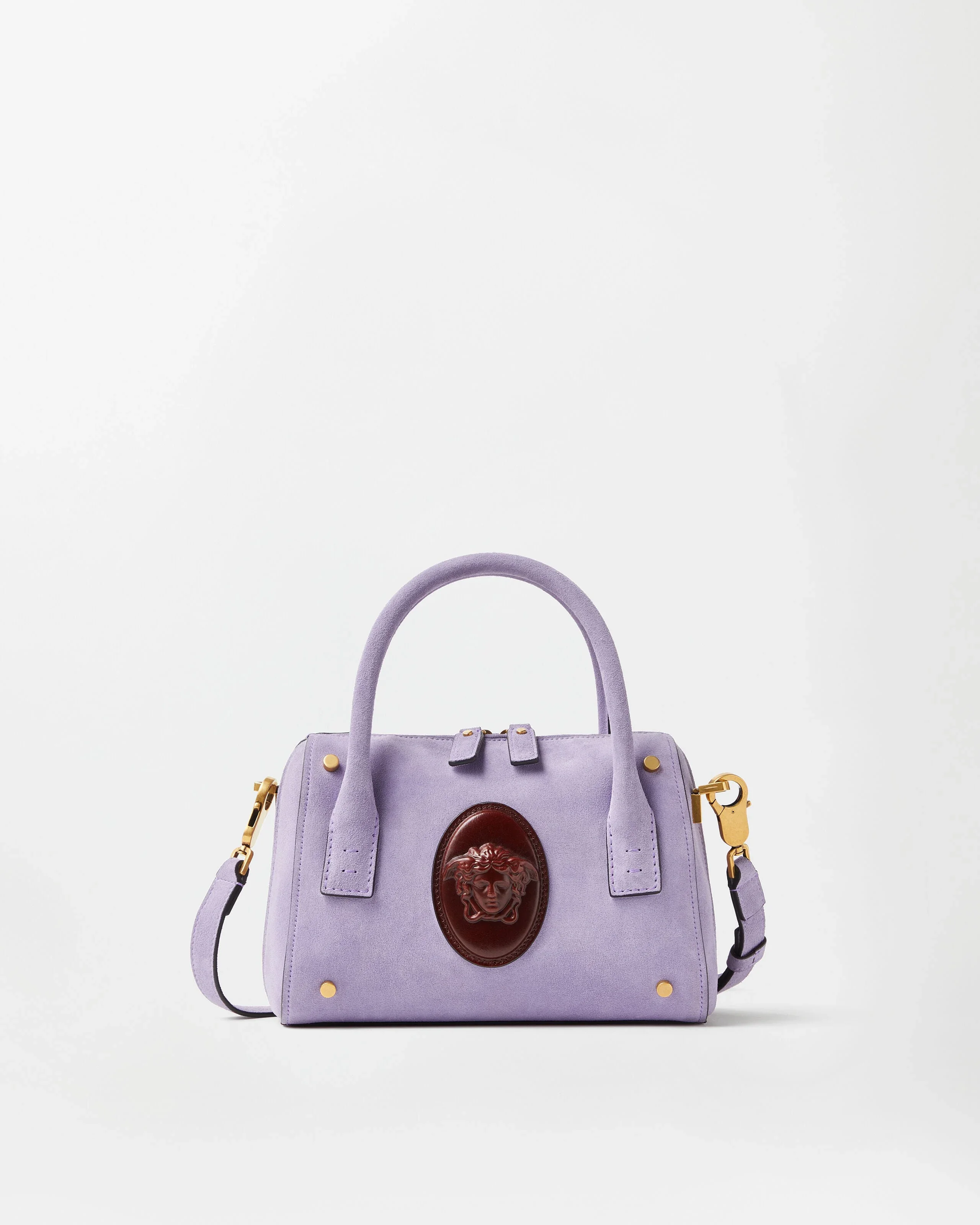 Roomy Small Suede Boston Bag - 1
