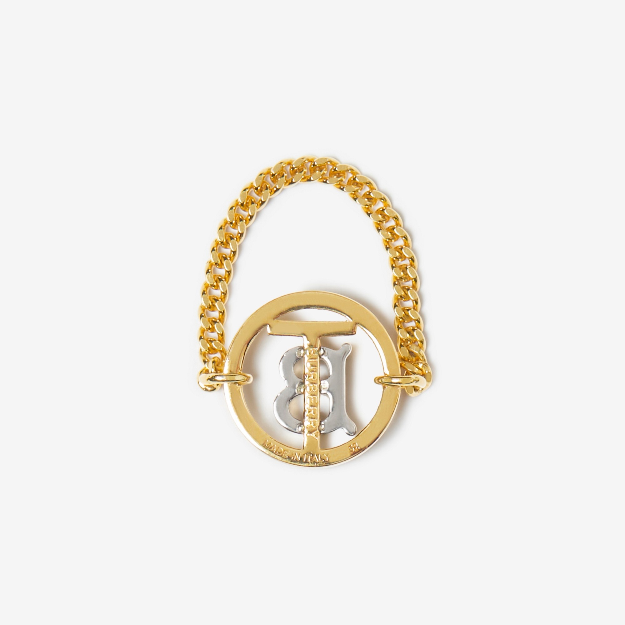 Burberry Gold and Palladium-plated Monogram Motif Ring