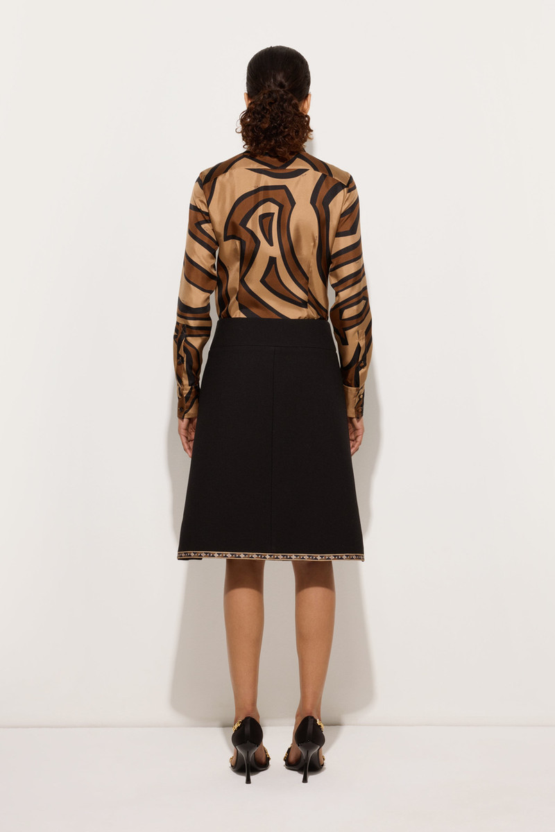 WOOL SKIRT WITH PRINTED DETAILS 4