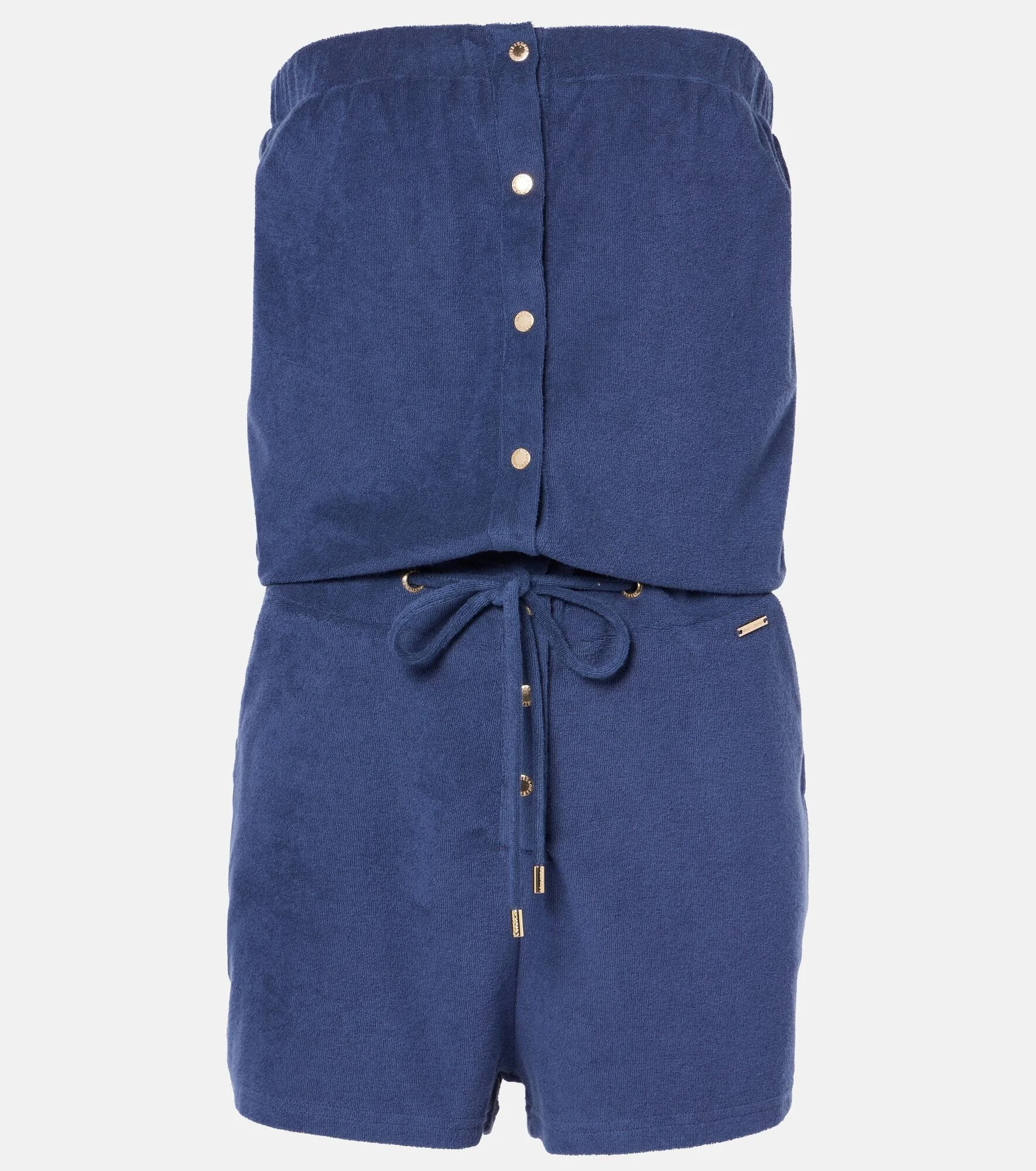 Naomi cotton-blend terry romper - 1