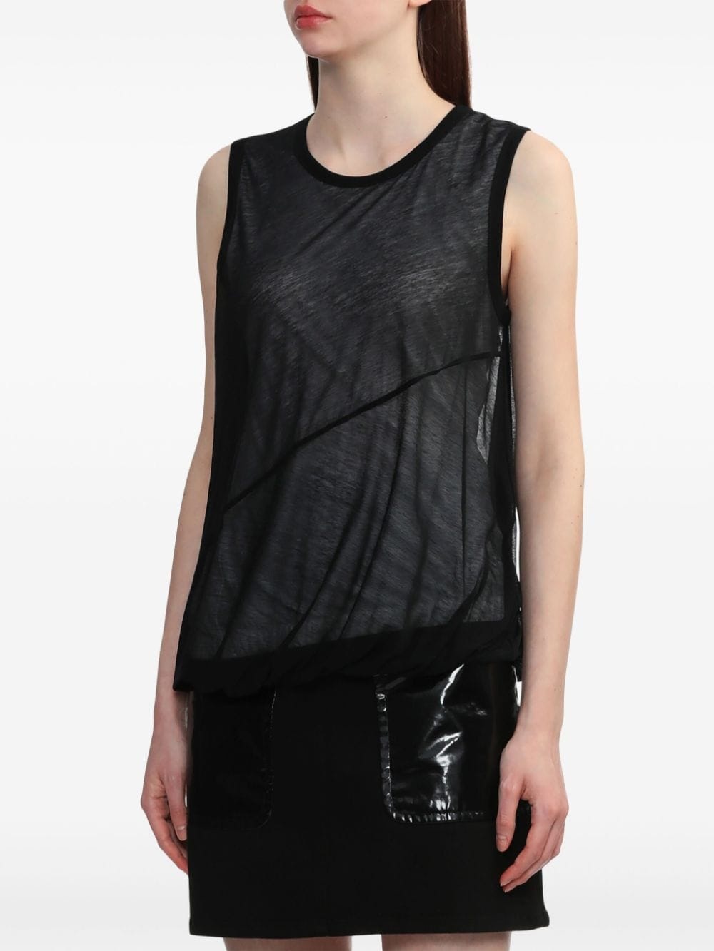 layered cotton tank top - 3
