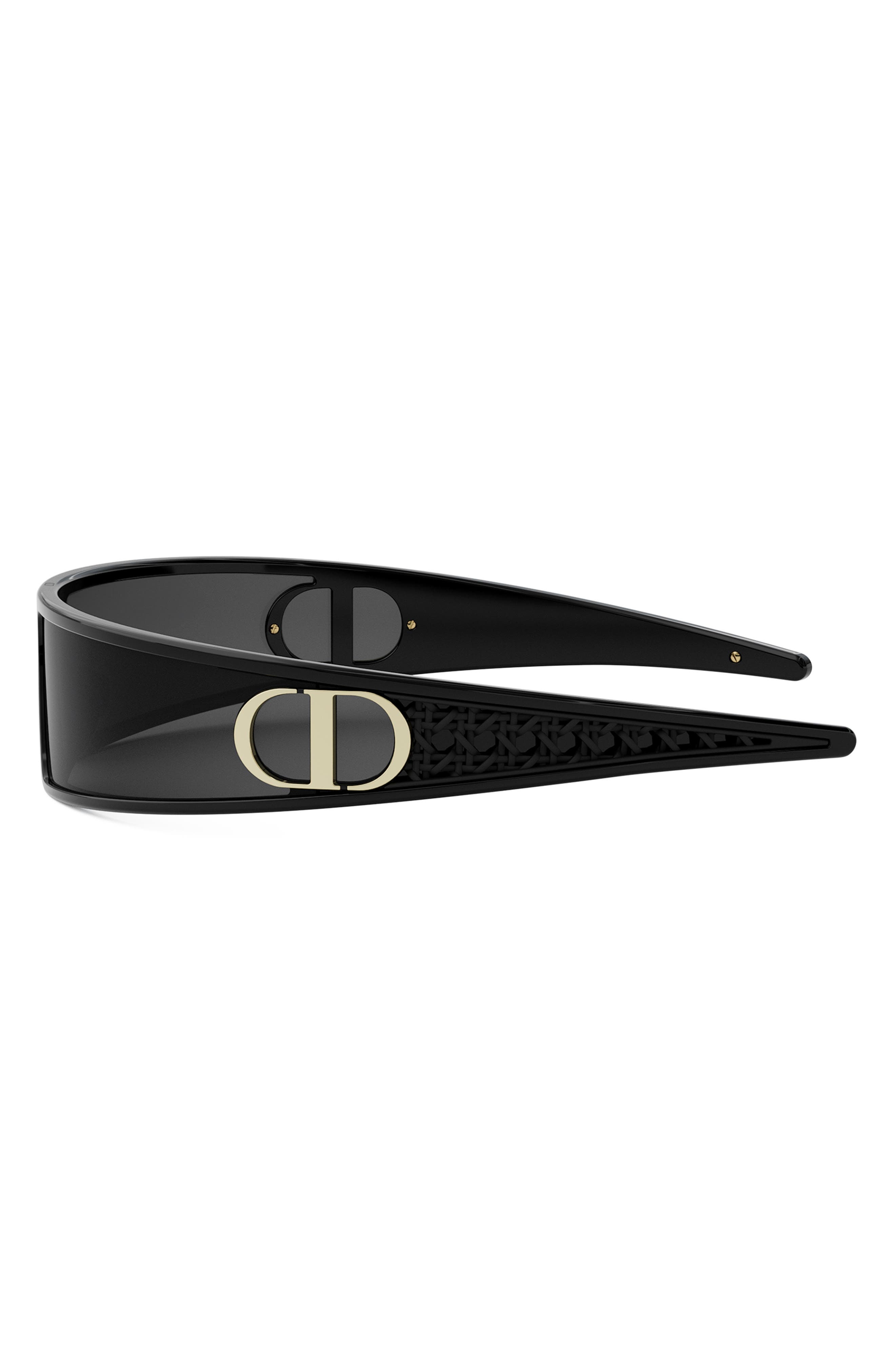 VeryDior M1U 91mm Mask Sunglasses in Shiny Black /Smoke at Nordstrom - 4