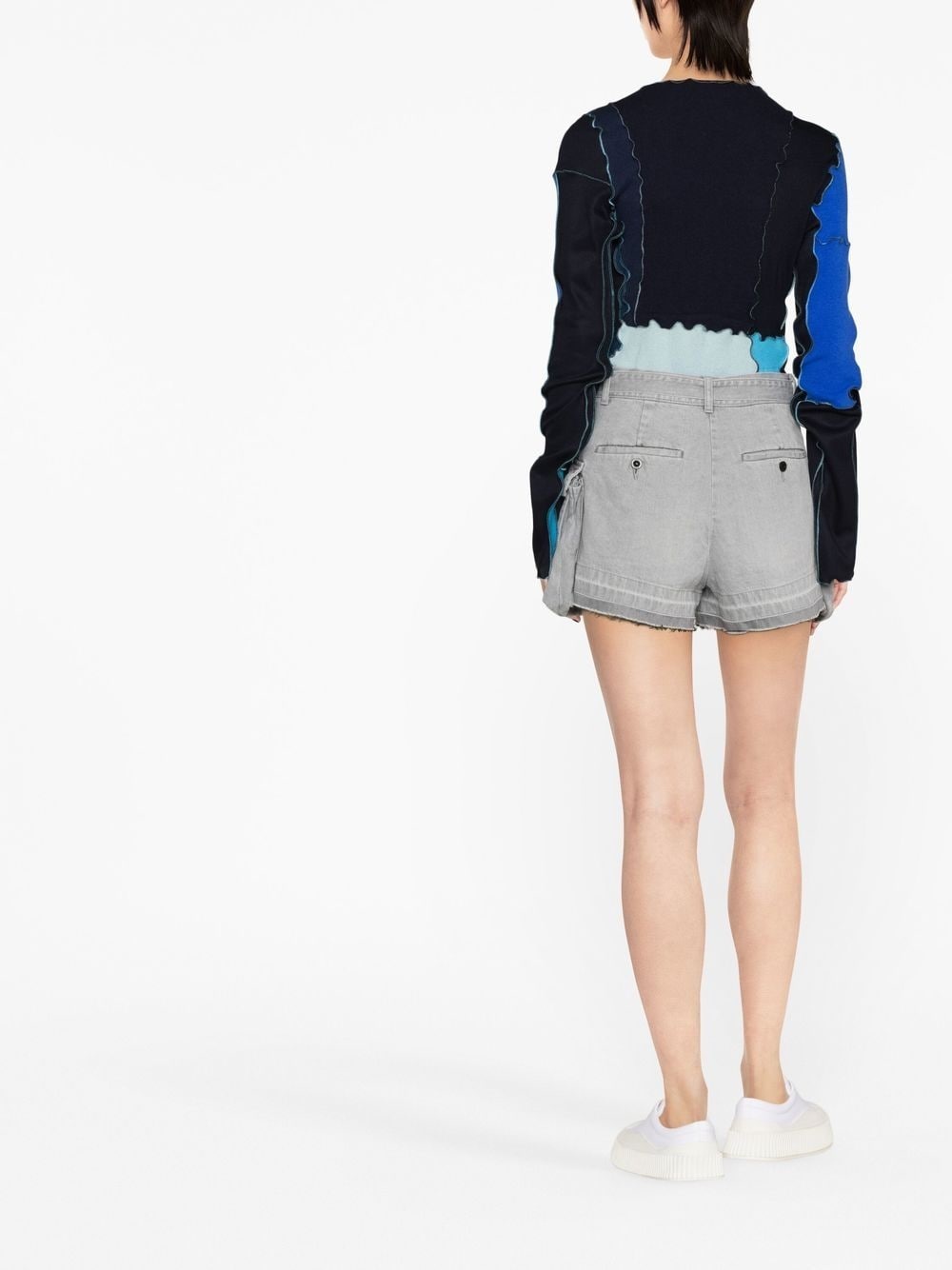 belted-waist high-waisted shorts - 3