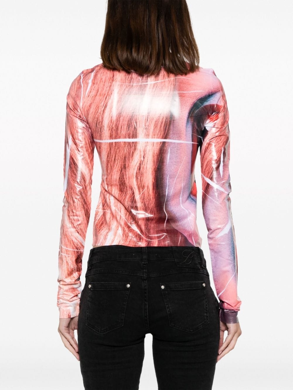 graphic-print stretch T-shirt - 4