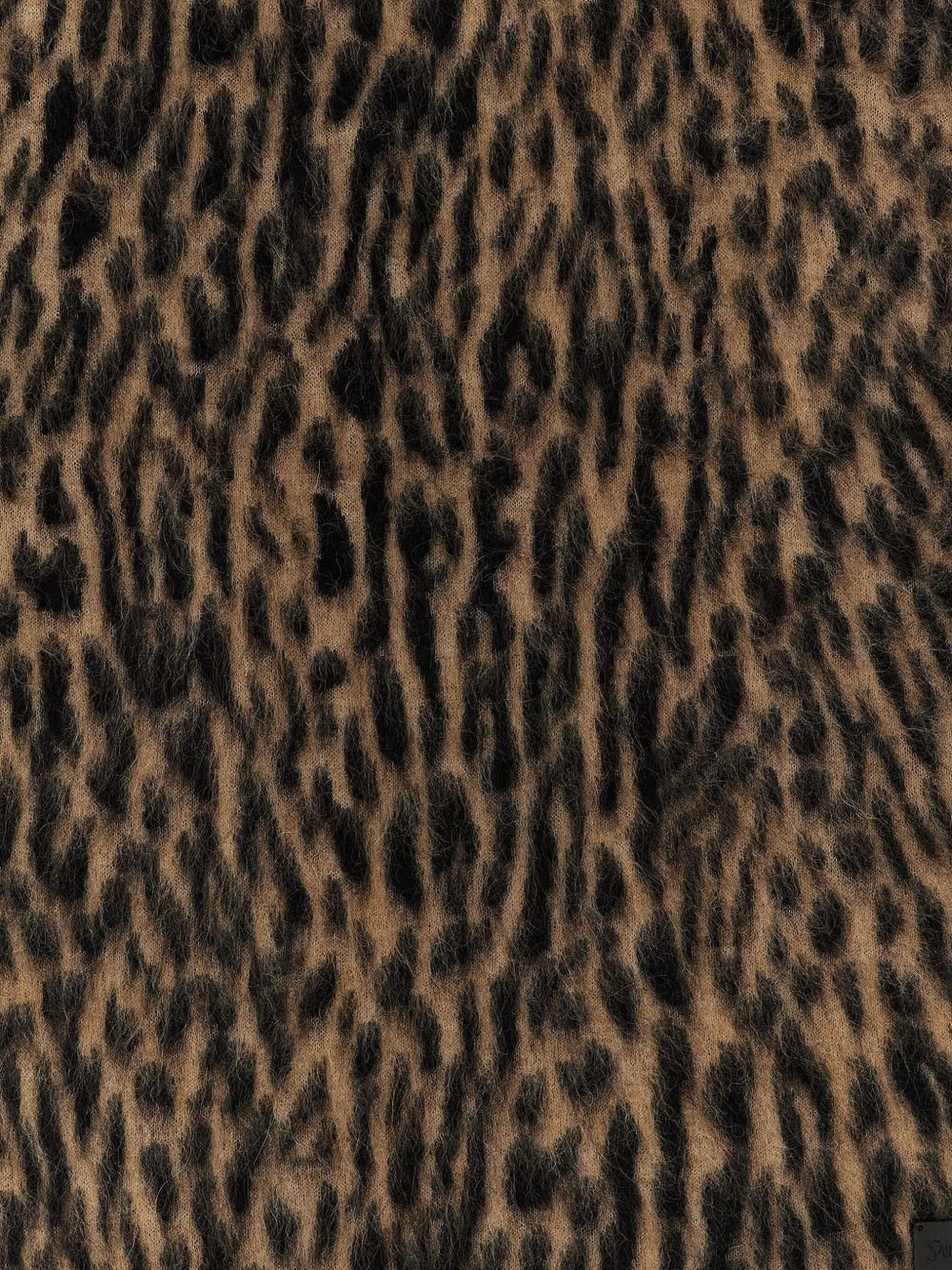 leopard-print knit scarf - 3