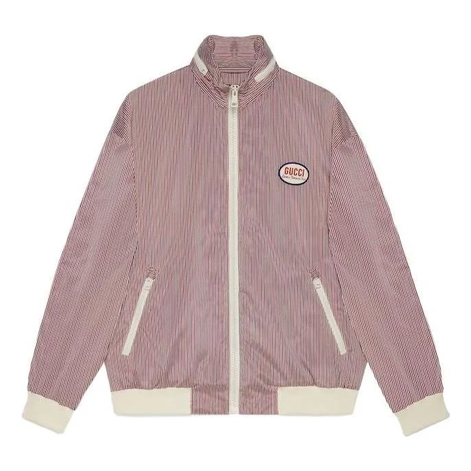 Gucci Striped Fabric Zip Jacket 'Red' 742834-ZAN70-9376 - 1