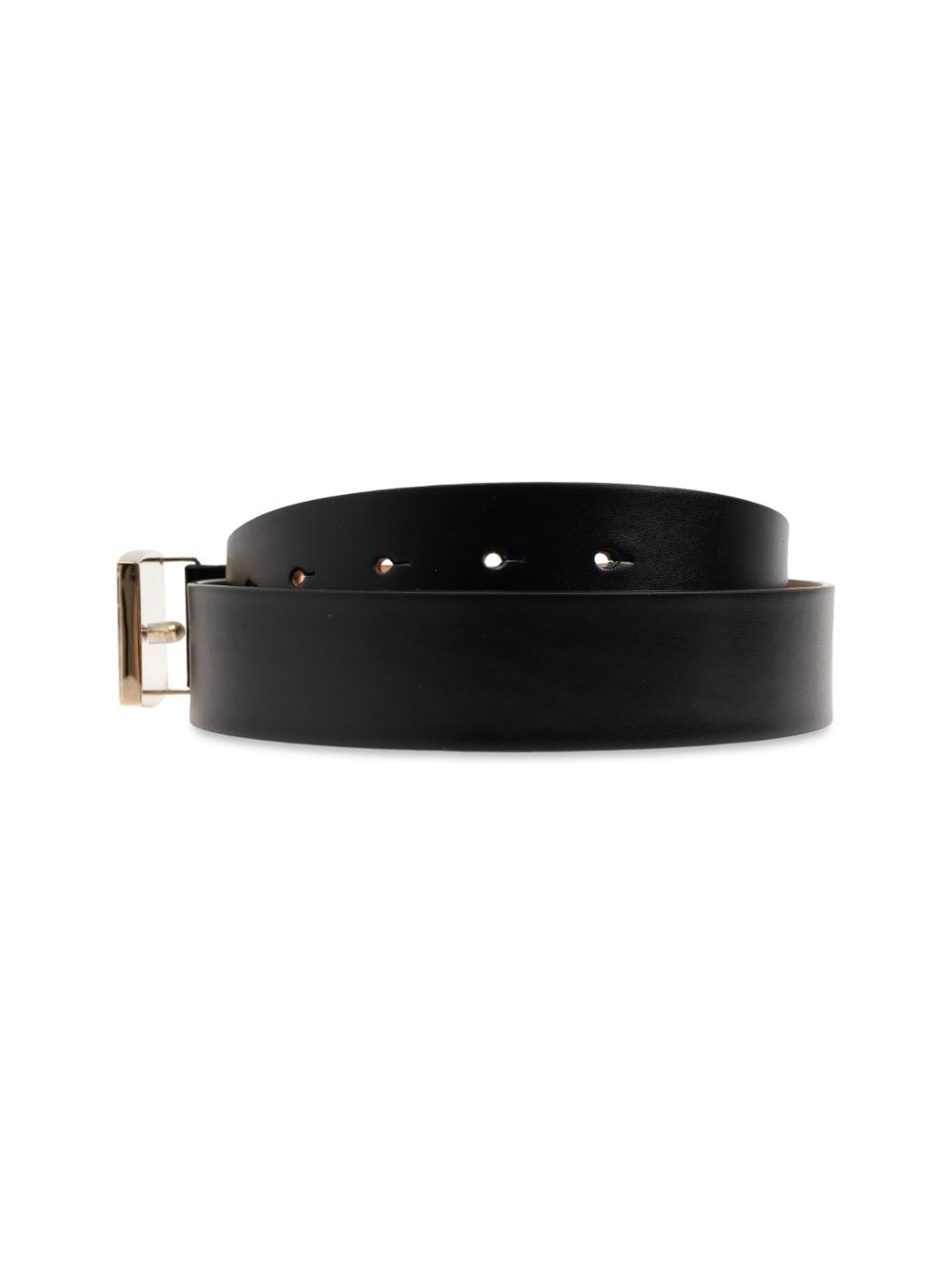 logo-embossed buckle belt - 3