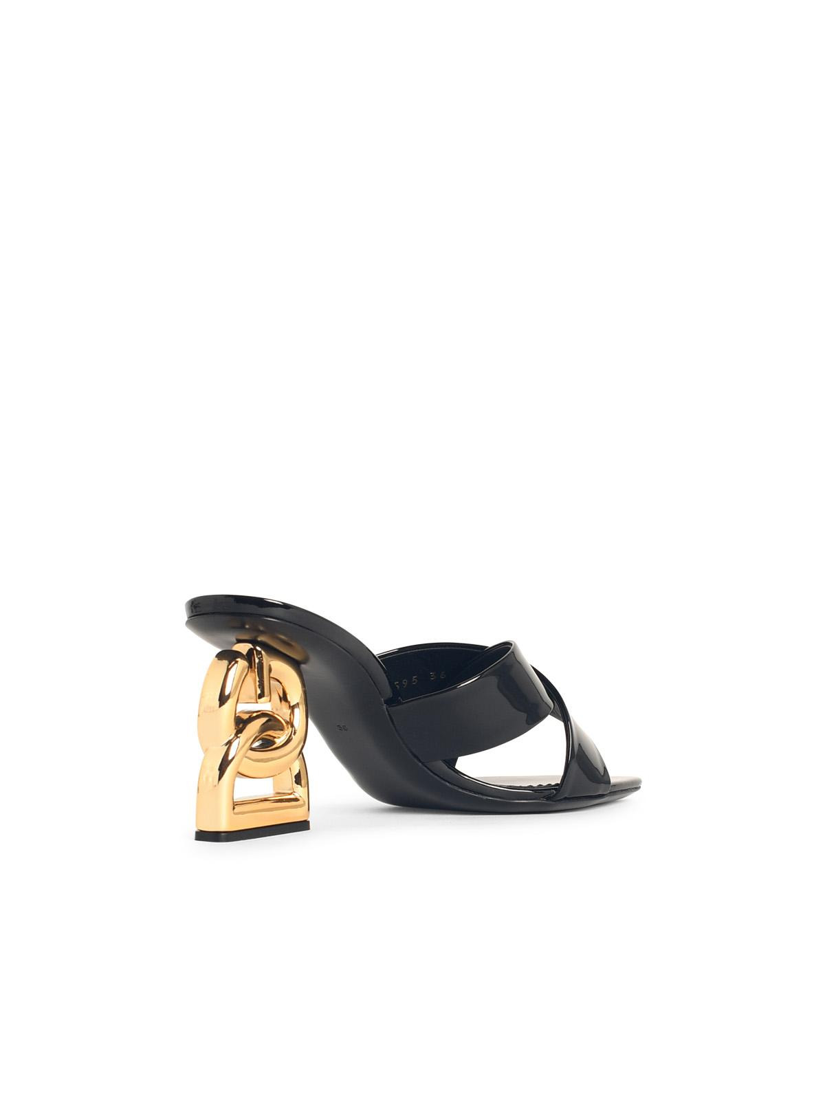 Dolce & Gabbana Black Leather Sandals Women - 3