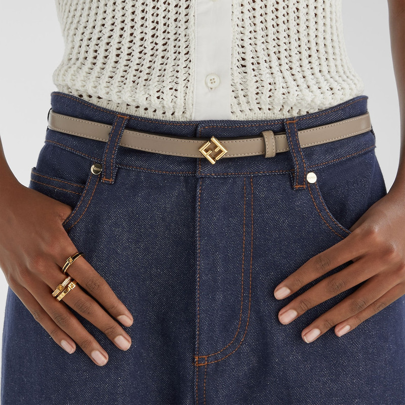 FF Diamonds Belt Dove gray leather belt 3