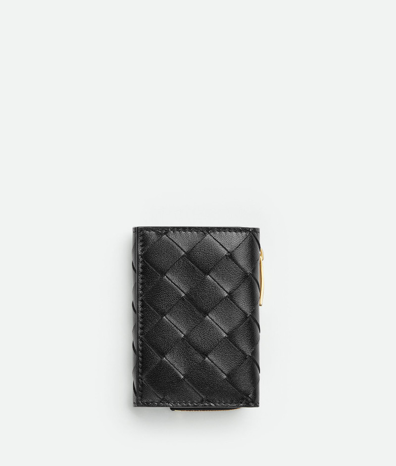 Small Intrecciato Tri-Fold Zip Wallet 1