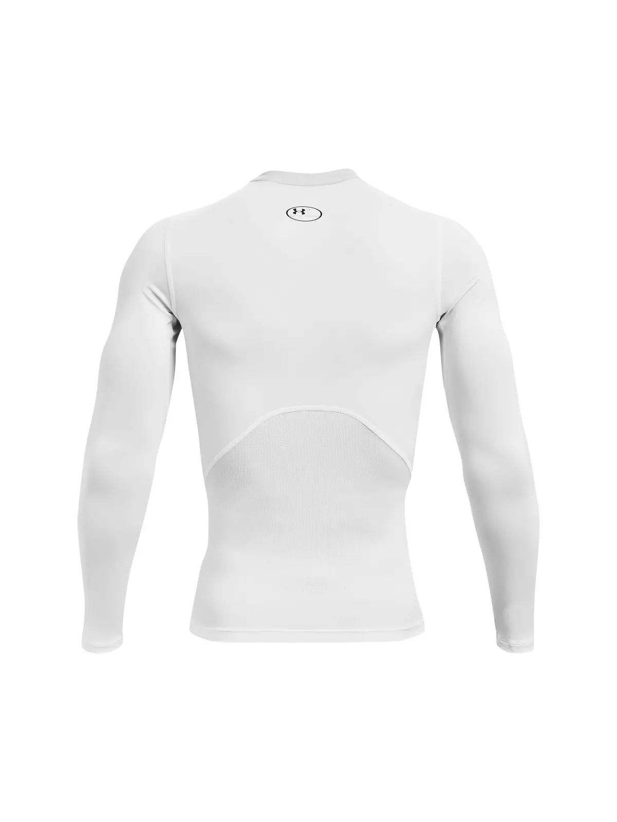 Men's "White" HeatGear Long-Sleeve Compression Shirt - 2