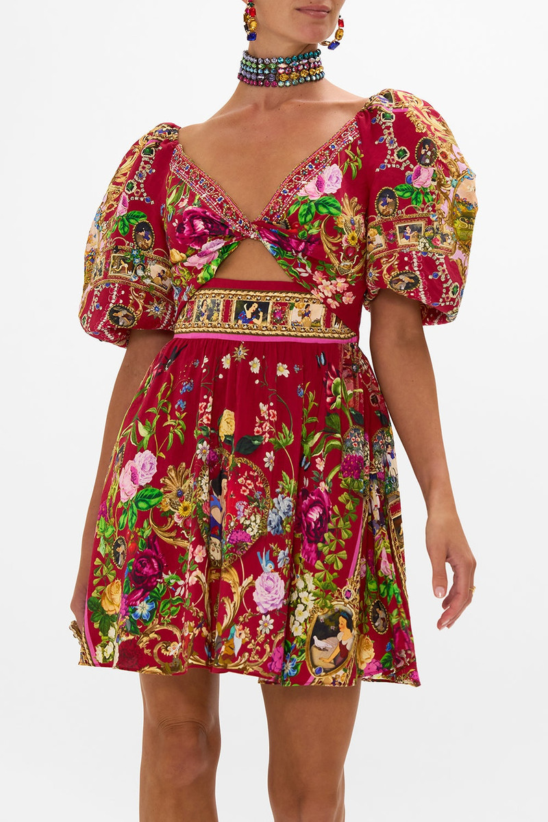 PUFF SLEEVE MINI DRESS JUST ONE BITE SNOW WHITE 5