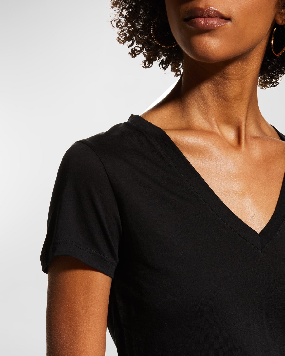 Essential Pima Cotton V-Neck Tee - 7