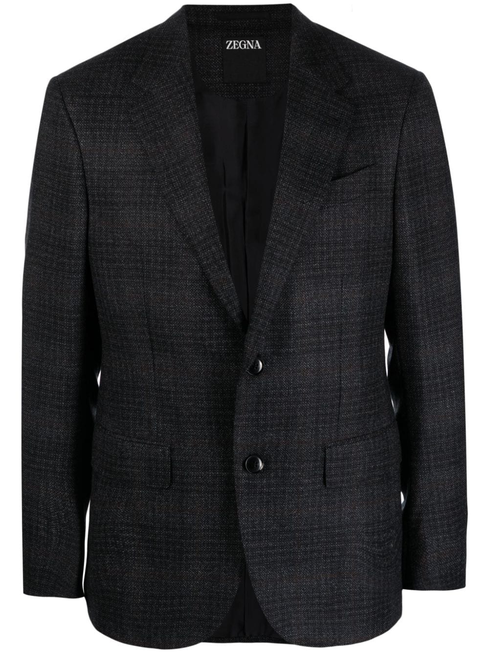 single-breast wool blazer - 1