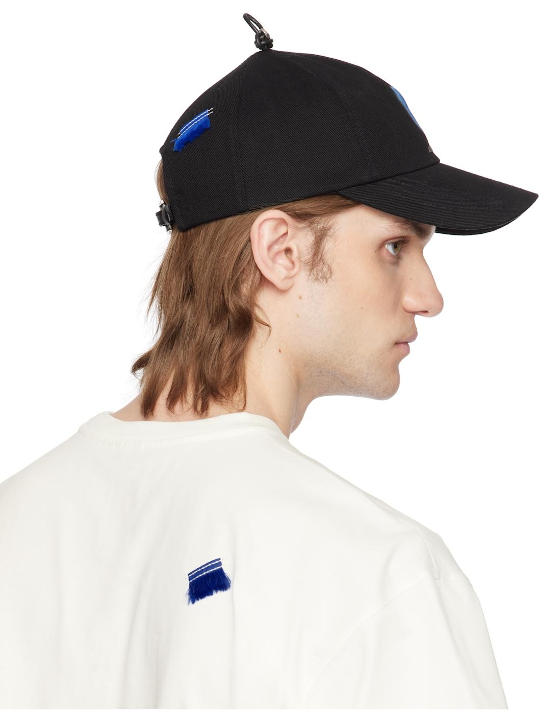 Black 'Blue Net' Cap - 3