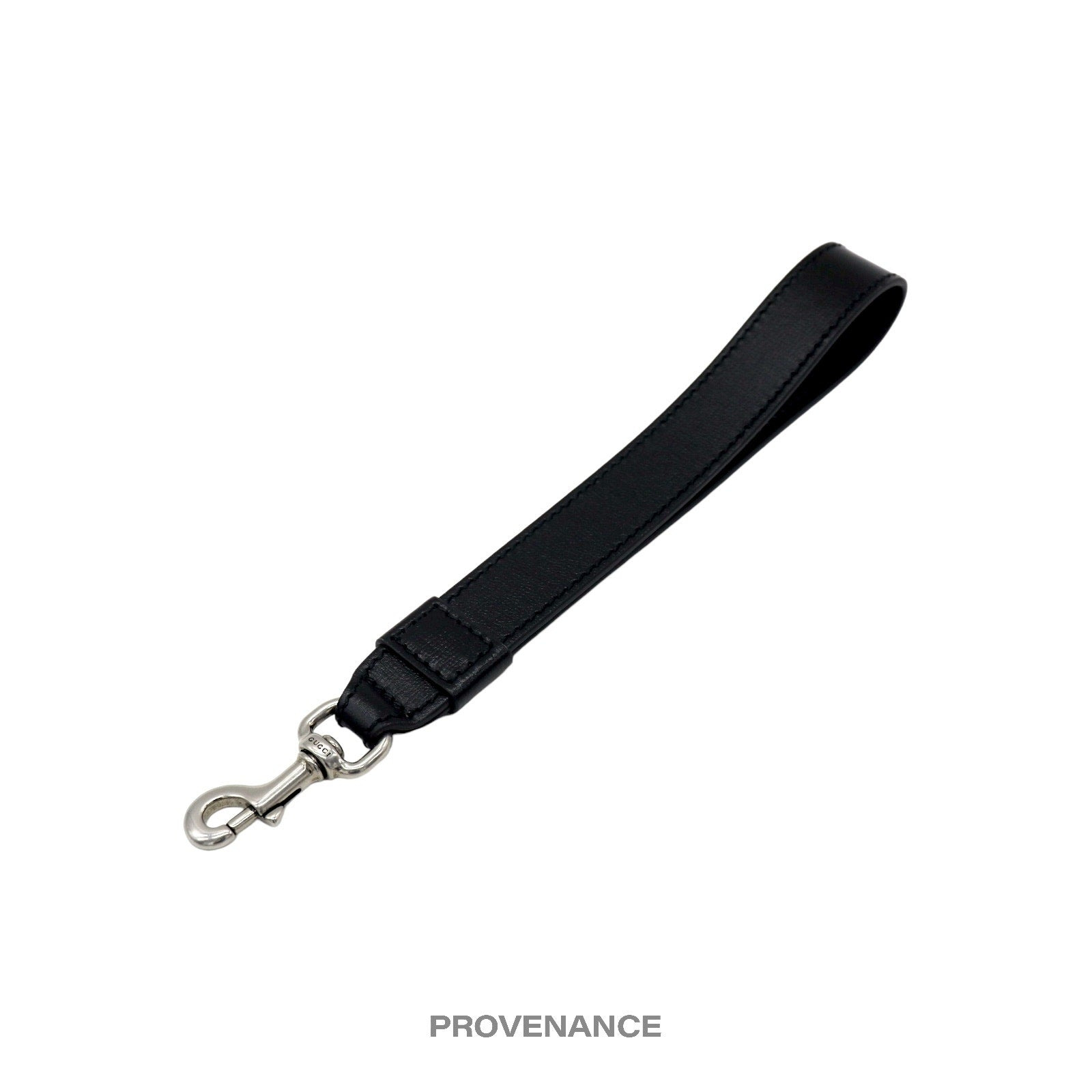 Gucci Clutch Lanyard - Black Leather Aged SIlver - 3