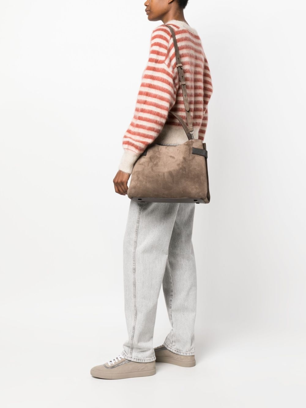 suede tote bag - 2