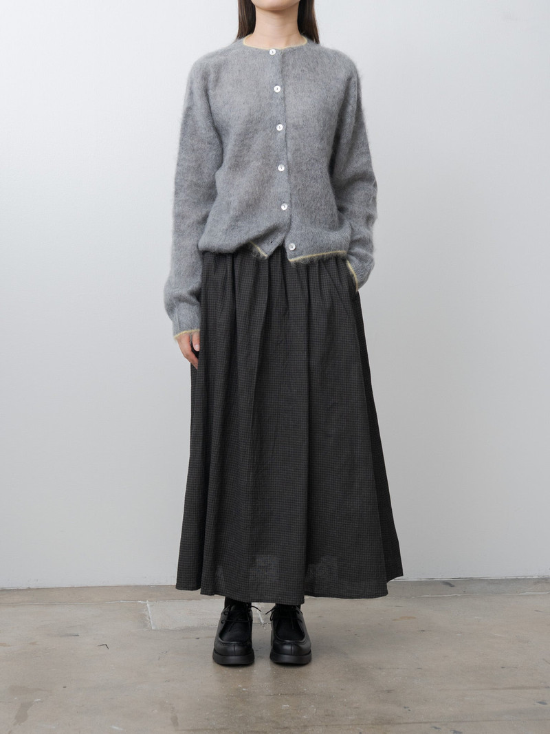 ICHI Antiquités Mohair Cardigan - Gray x Yellow outlook