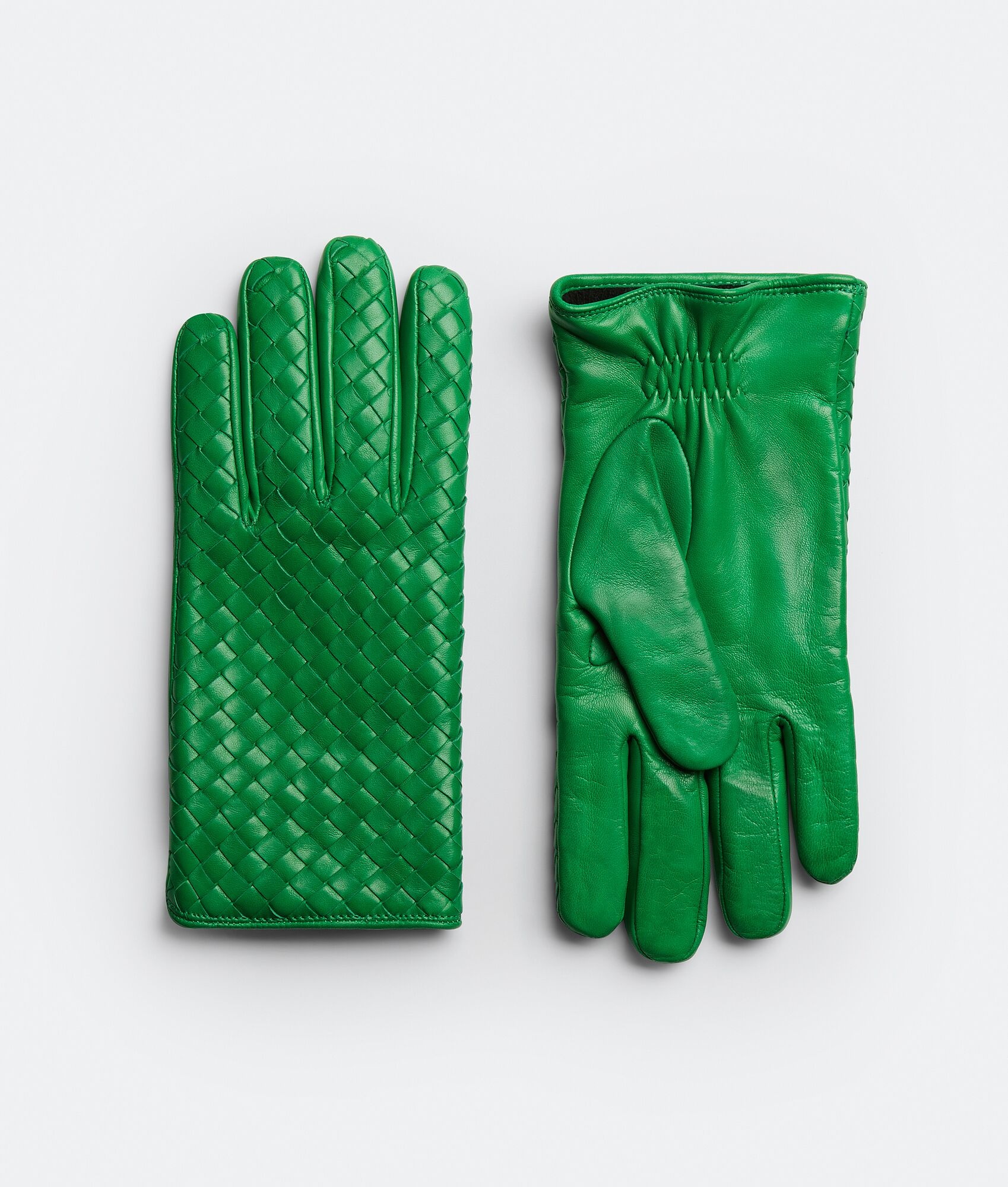 Intrecciato Leather Gloves - 1
