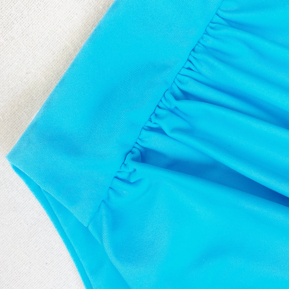 Blue High Waisted Bikini Brief - 5
