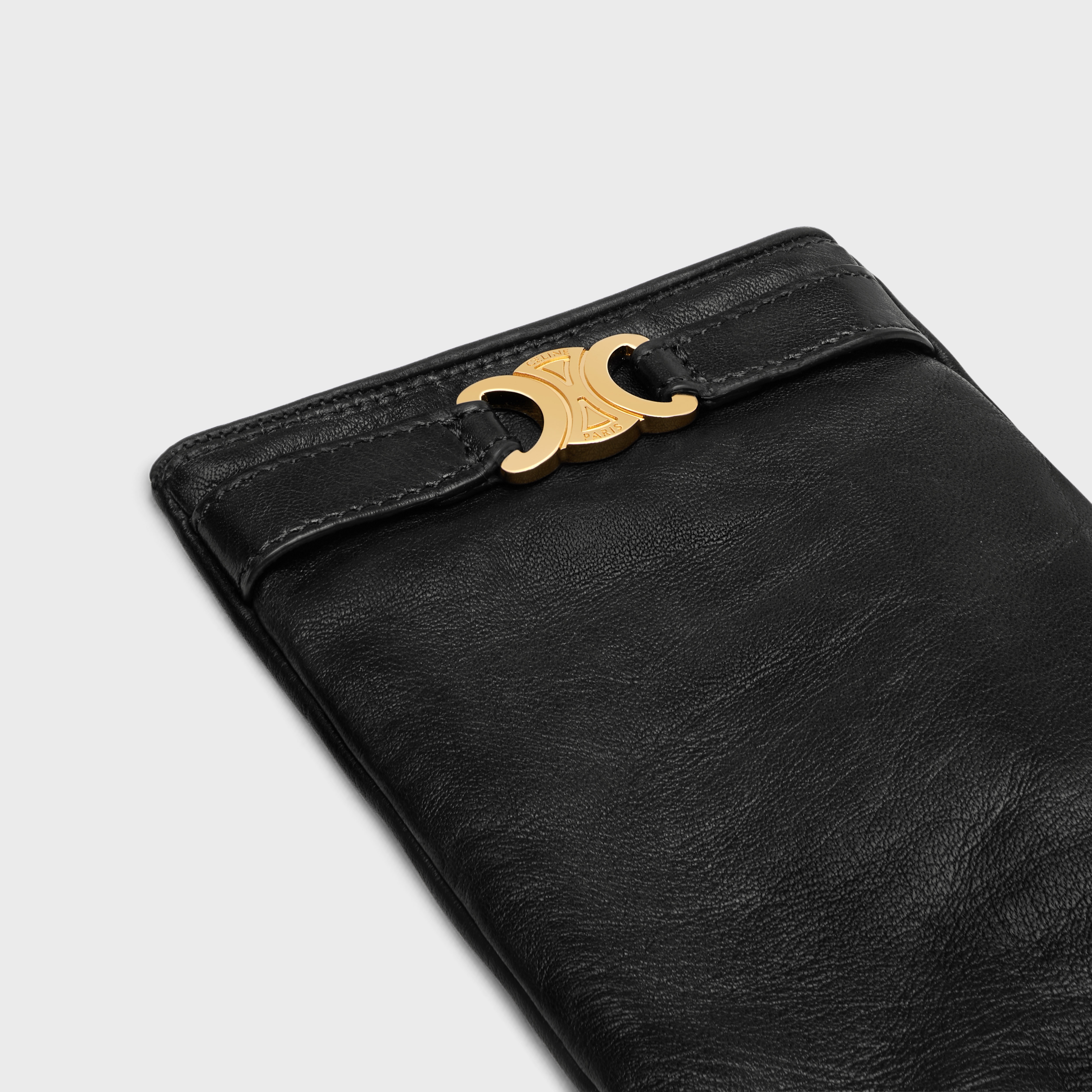 triomphe gloves in plongé lambskin - 3
