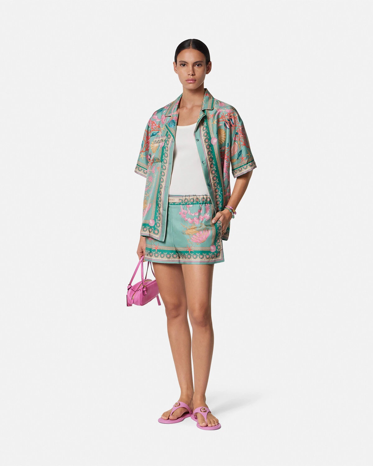 Underwater Barocco Silk Shorts - 2