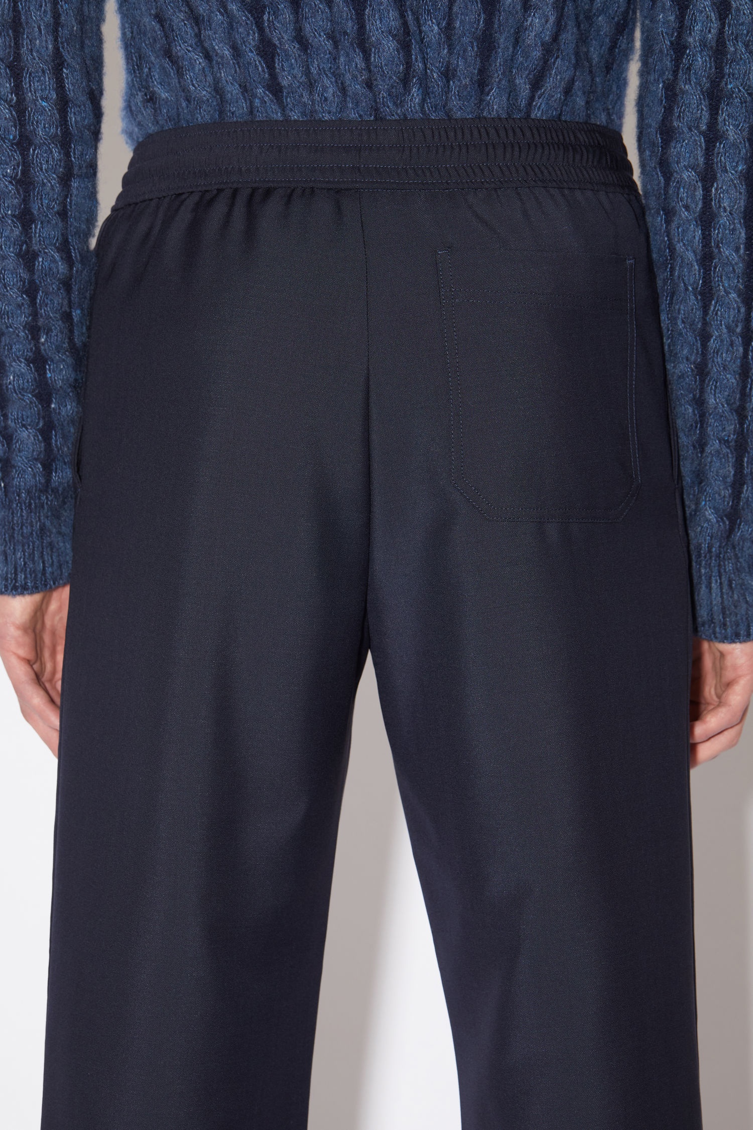 Acne Studios Mohair-blend Trousers - Navy