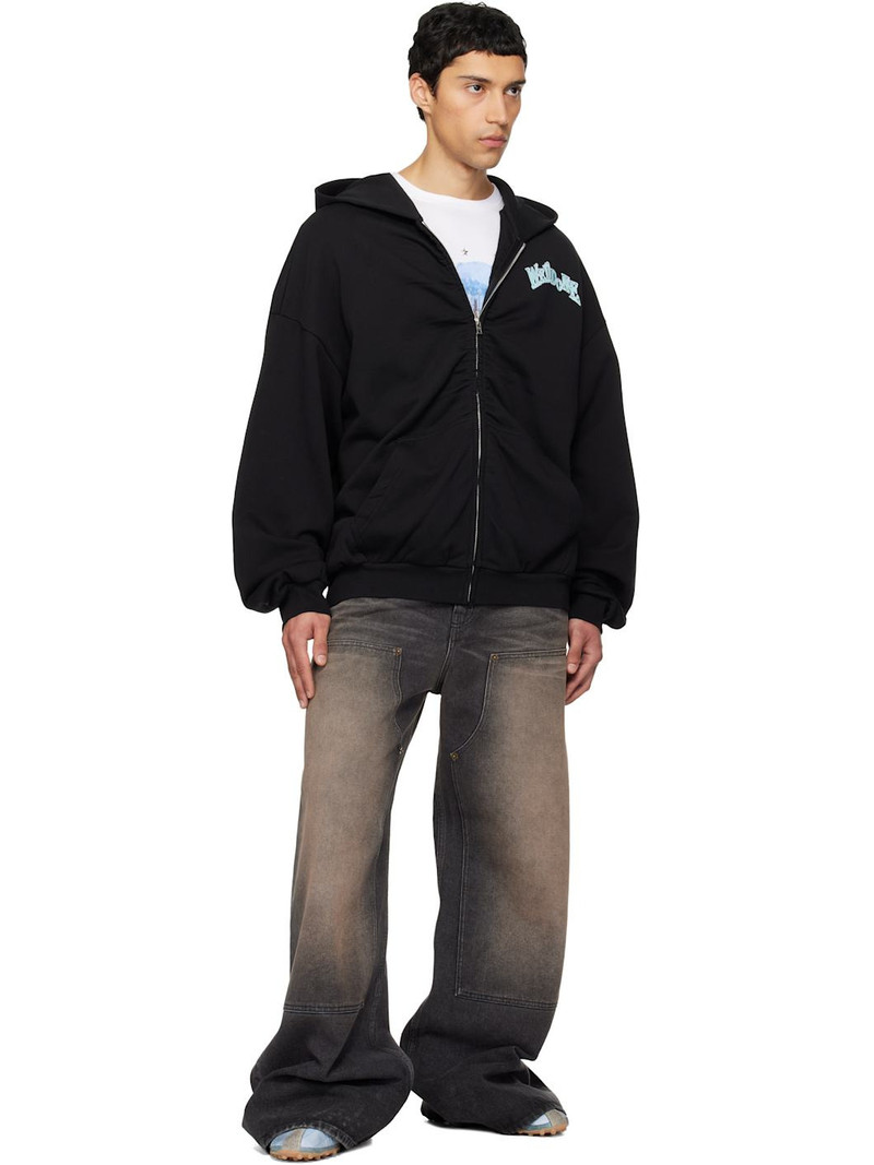 We11done Black Angel Rock Zip-Up Hoodie outlook