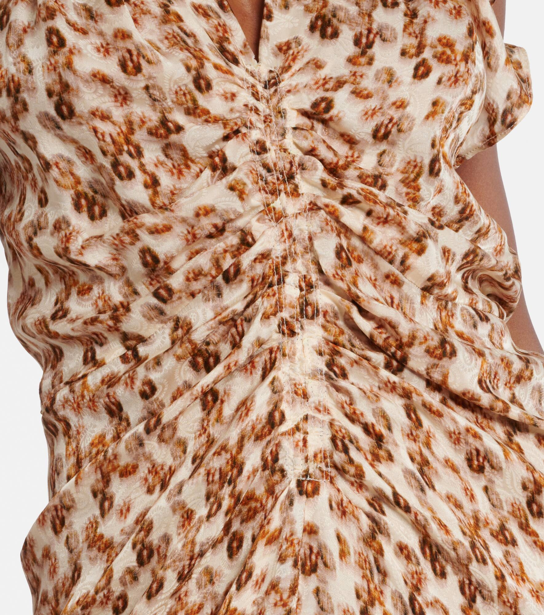 Lyndsay gathered jacquard midi dress - 5
