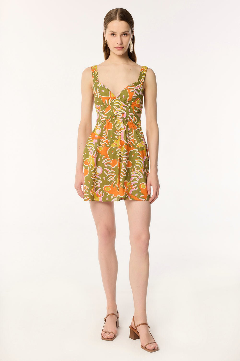 Mini Dress Coco - Green Geo Afro - 2