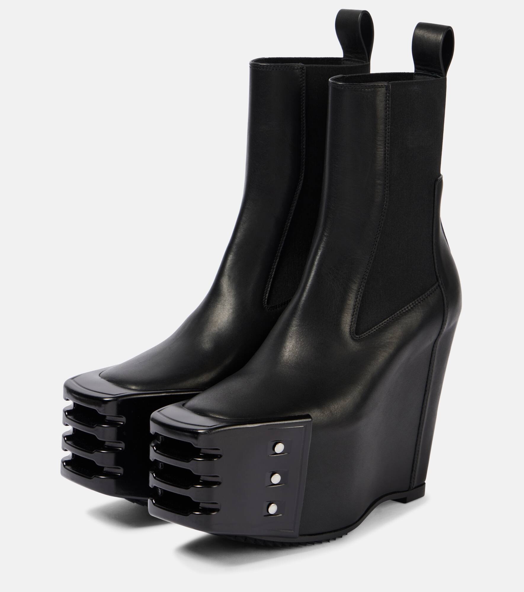 Porterville leather wedge chelsea boots - 4