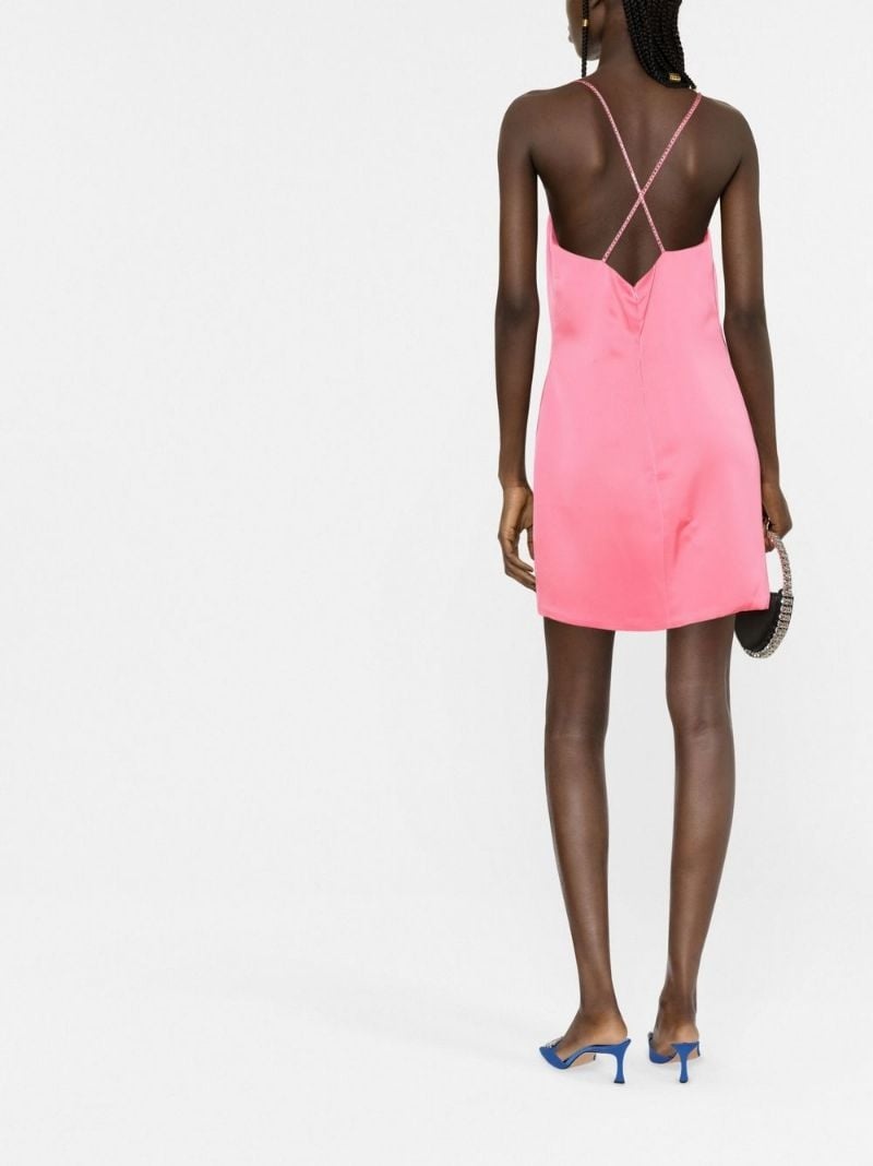 square-neck slip mini dress - 6