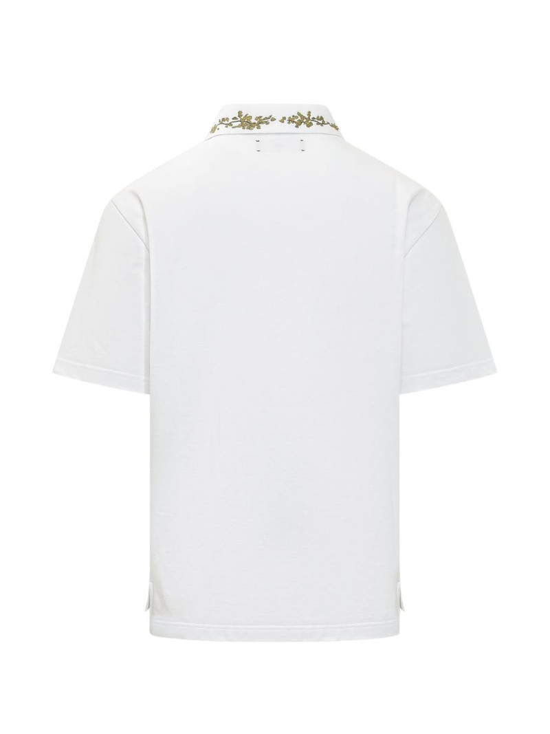 AMIRI floral-collar polo shirt outlook