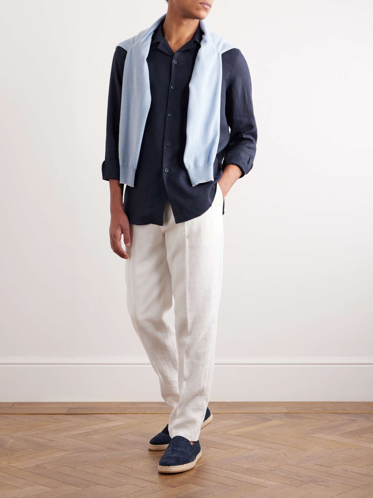 Camp-Collar Linen Shirt - 2