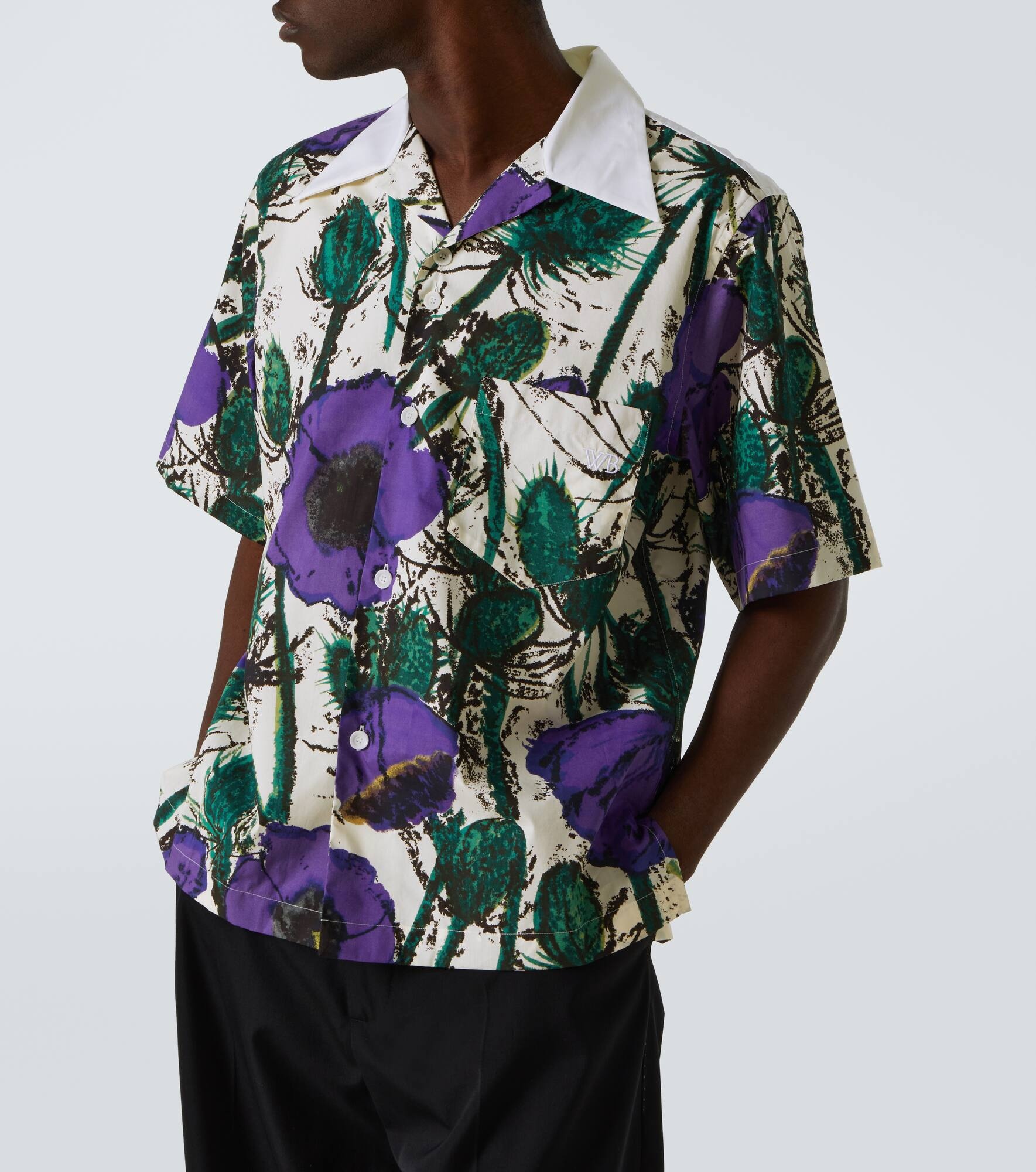 Highlife floral cotton bowling shirt - 5