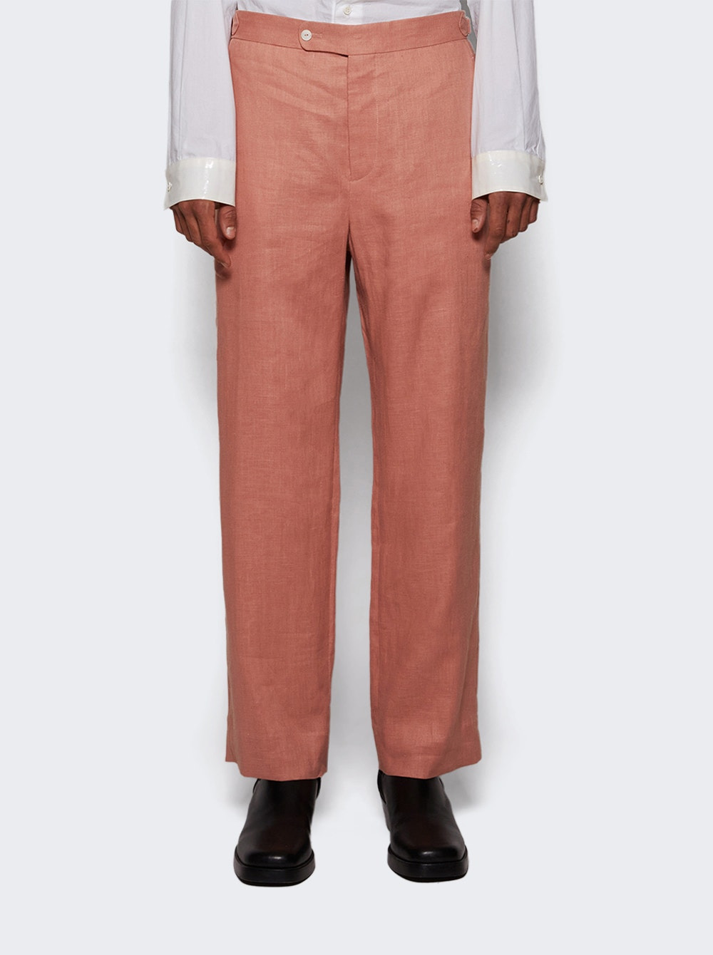 Lightweight Side Buckle Trousers Pink - 2