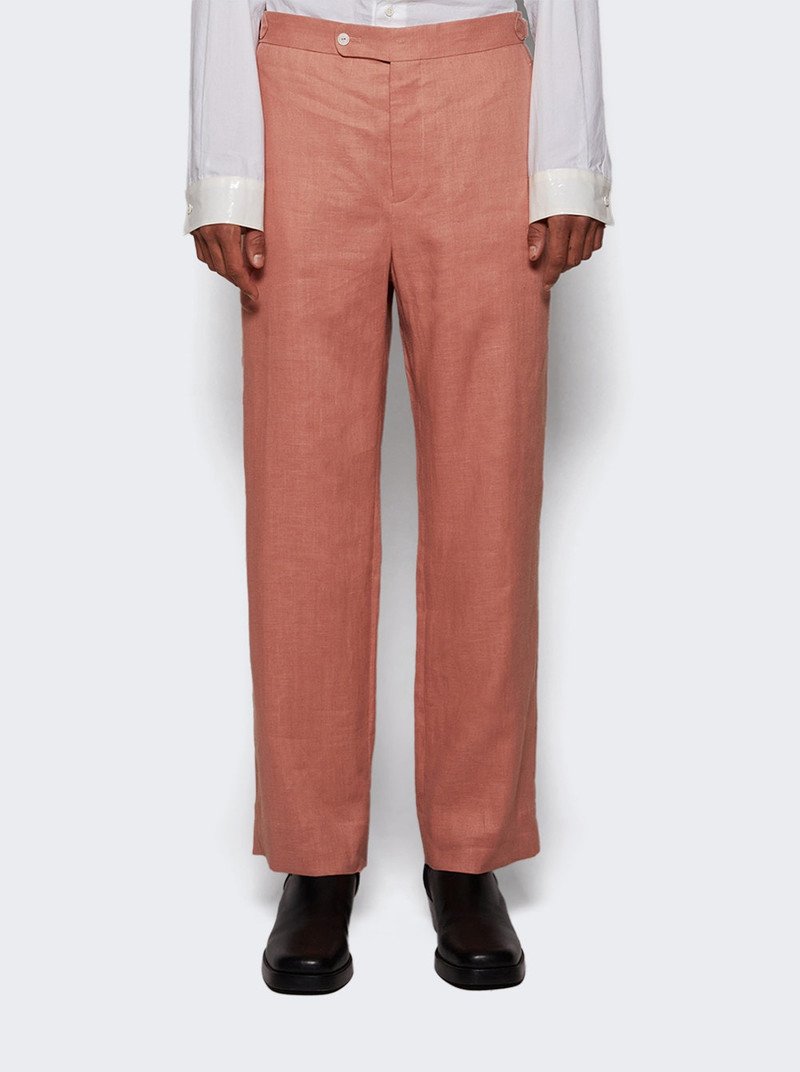 BODE Lightweight Side Buckle Trousers Pink outlook