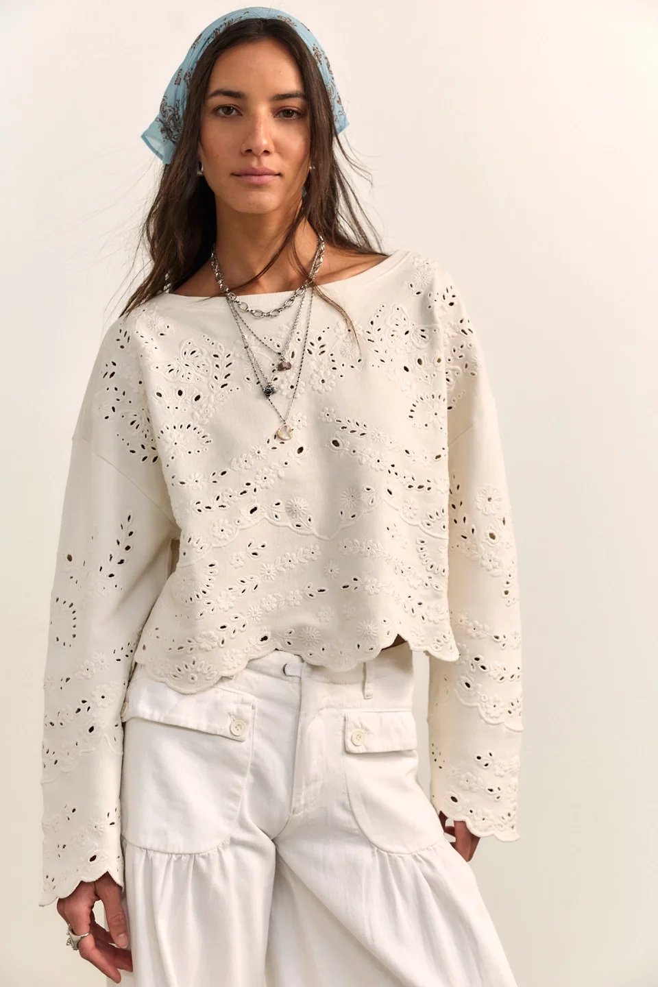 Iris Embroidered Sweatshirt - 1
