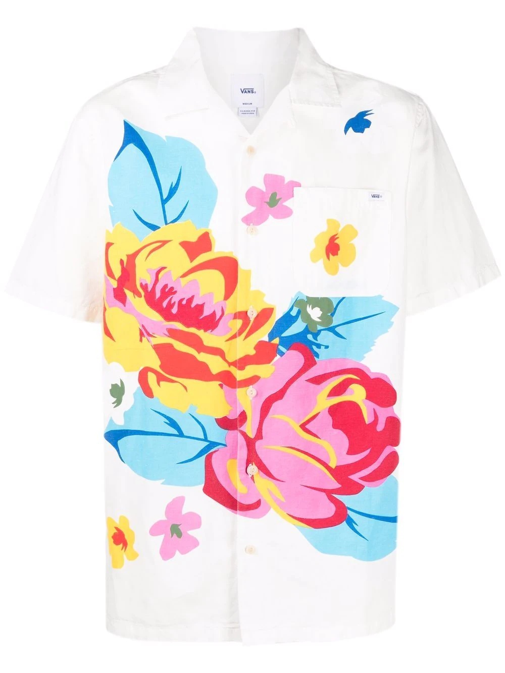 floral short-sleeve shirt - 1