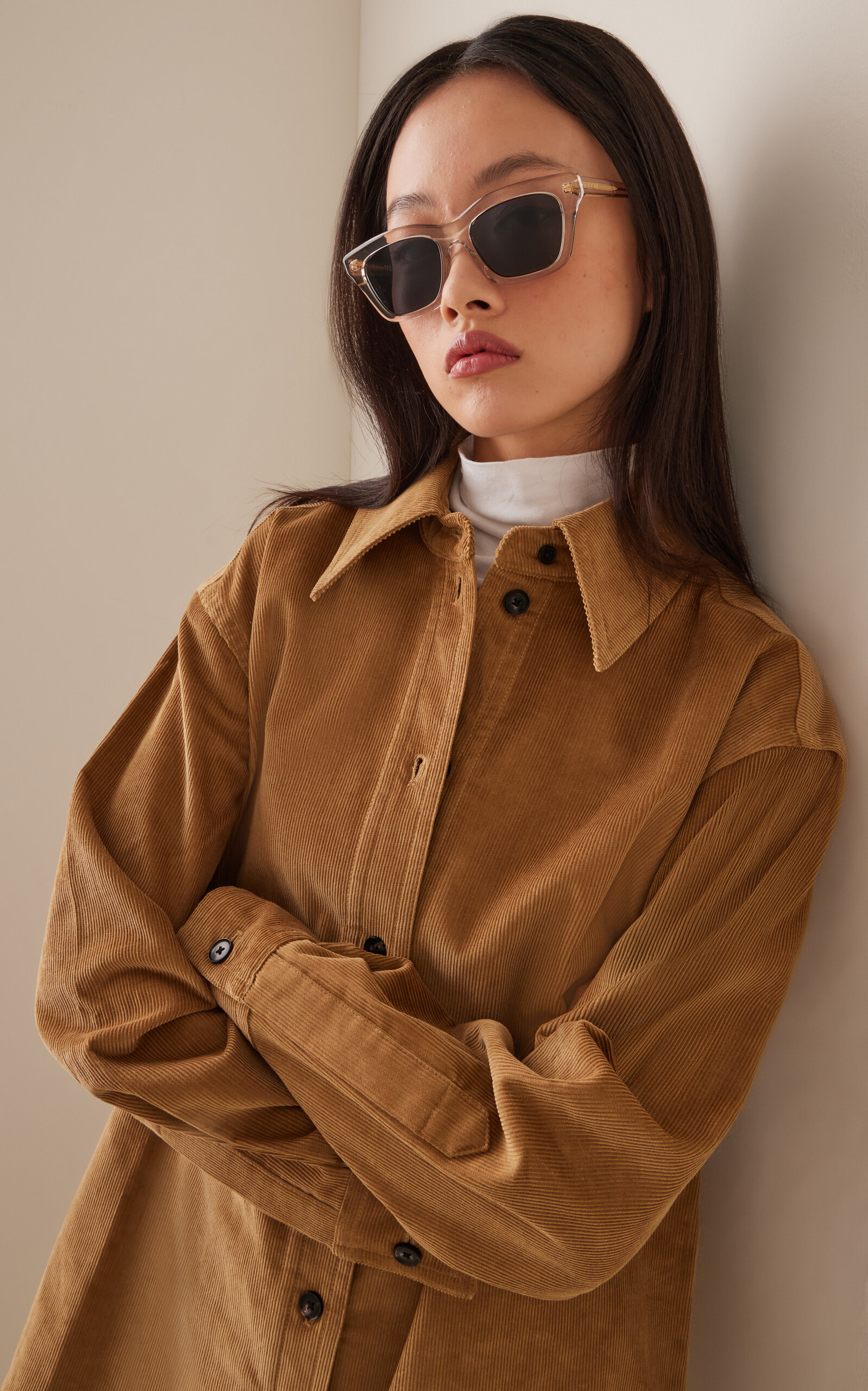 Square-Frame Acetate Sunglasses ivory - 2