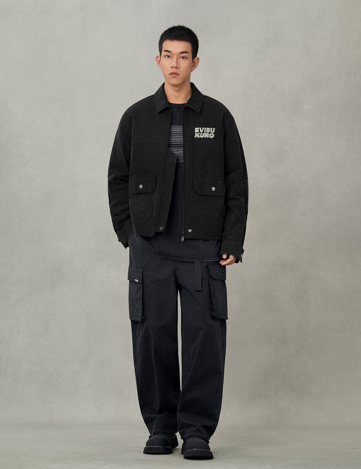 Logo Embroidery Relax Fit Padded Work Jacket - 5